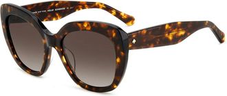 Kate Spade New York Winslet/G/S Zonnebril in Havana/Bruin Shaded - Dames - Zonnebrillen - Bruin - 55 MM - Accessoires