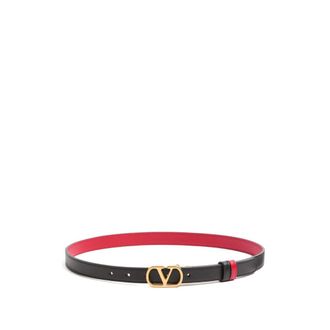 Valentino Garavani Black VLogo Signature Solid Adjustable Belt