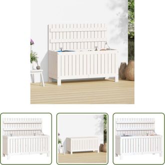 vidaXL Cassa portaoggetti - Contenitore Giardino Bianco 108x42,5x54 cm Legno Massello Pino