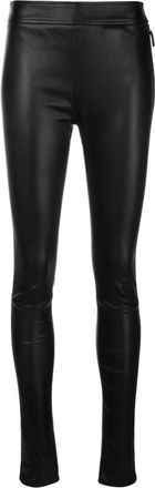 Roberto Cavalli Skinny-Fit Biker Leather Leggings, Brand Size 40 ( US Size 6 )