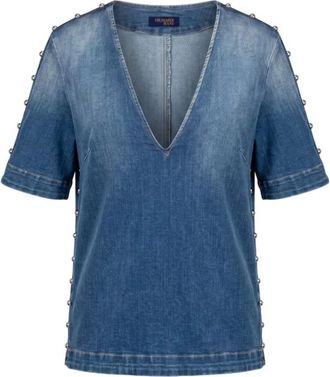 Trussardi Denim Top - Dames - Blouses & Shirts - Blauw - Maat: S Denim