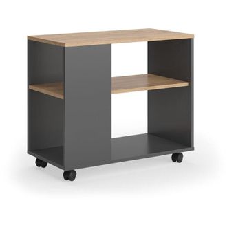 Vicco Mesa De Centro Marian, Oro Power Roble/antracita, 70 X 36.6 Cm Con Ruedas, Vicco