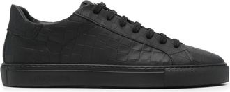 Hide&Jack Essence crocodile-embossed leather sneakers - unisex - Calf Leather/Rubber/Calf Leather - 39 - Black