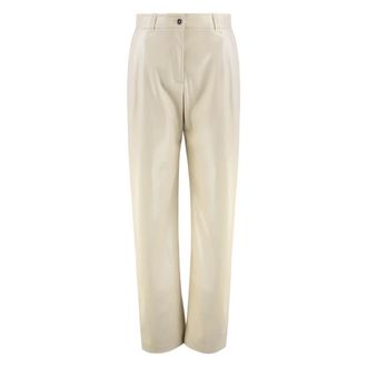 Pinko Pinko, Broeken, Dames, Beige, XS, Leer, Ballonbroek van eco-leer