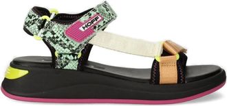 Hoff Palawan touch-strap sandals - women - Fabric/Rubber/Rubber/Leather - 40 - Black