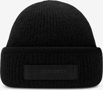 Jacquemus Rippstrickm&uuml;tze aus Alpaka Le Bonnet Gros Grain