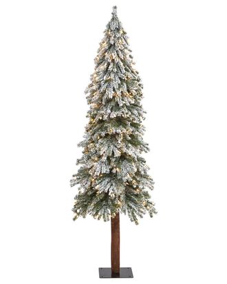 Nearly Natural 6Ft. Flocked Grand Alpine Artificial Christmas Tree