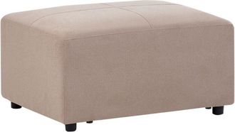 Beliani Beliani - Modern Fabric Ottoman Taupe Polyester Stainless Steel Legs Kohlo