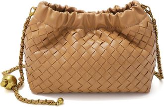 Adornia Woven Faux Leather Shoulder Bag in Brown at Nordstrom Rack
