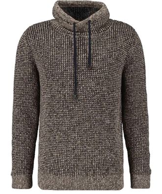 Ragman Rollkragenpullover RAGMAN, Herren, Gr. 52, grau (taupe, grau mouliniert, 187), 100% Baumwolle, ohne Ausschnitt, Pullover Rollkragenpullover