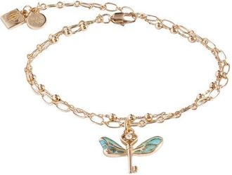 Alex and Ani Harry Potter Flying Keys Adjustable Bracelet in Blue Green at Nordstrom, Size Small/medium