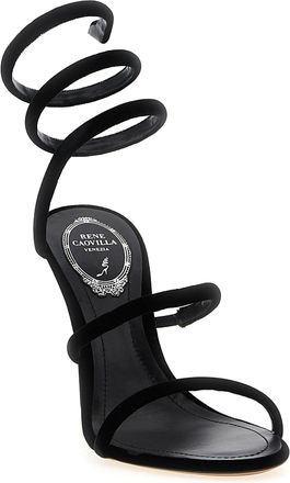 Rene Caovilla Womens Cleo Sandal Black Heels