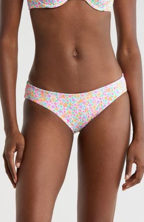 Kulani Kinis Floral Rib Bikini Bottoms in Field Trip at Nordstrom, Size X-Small