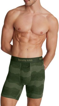 Tommy John Second Skin 6-Inch Boxer Briefs in Duffel Bag Stripe Mountains at Nordstrom, Size Xx-Large