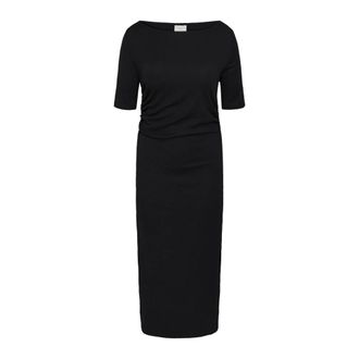 Kaffe Curve Midi Jurken - Dames - Casual kleedjes - Zwart - L - Kleedjes