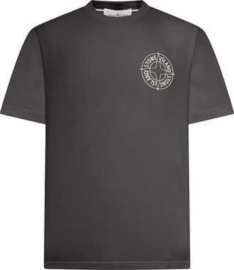 Stone Island CREW NECK COTTON T-SHIRT WITH PRINT - Stone Island - Man