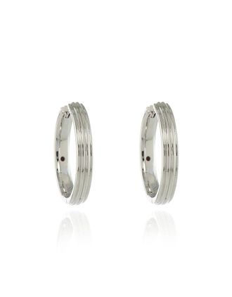 Cachet London Womens Cachet London Rivas Large 25mm Silver Hoop - Silver/Silver
