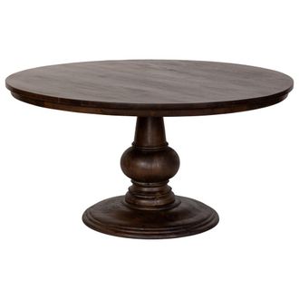 Wanderlust Deco Mesa De Comedor De Madera Marr&oacute;n 150x150x77h Cm
