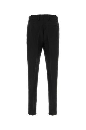 Ferragamo Nero Exterior: Viscose Virgin Wool Pantaloni Trousers