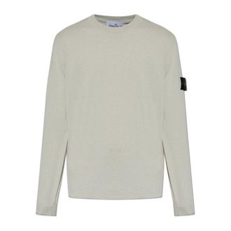 Stone Island Round-neck Knitwear, male, Gray, Size: 2XL Crew Neck Sweater