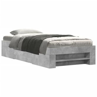 Berkfield Home Bed Frame without Mattress Concrete Grey 75x190cm Engineered Wood | Size: 75x190 cm