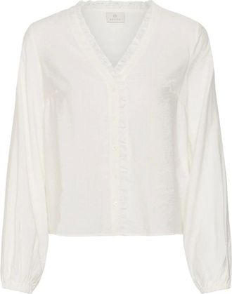 Kaffe KAjollia Blouse - Dames - Blouses & Shirts - Wit - Maat: M