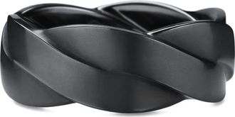 David Yurman Anello a fascia DY Helios (9mm) - Nero