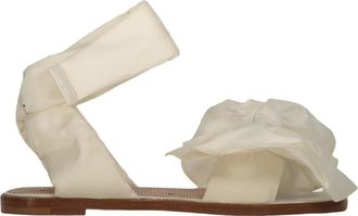 Red Valentino Schoenen, Dames, Wit, 37 EU, Leer, Elegante platte sandalen