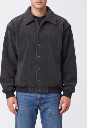 GCDS Cotton Shirt-Style Bomber Jacket with Elasticated Hem