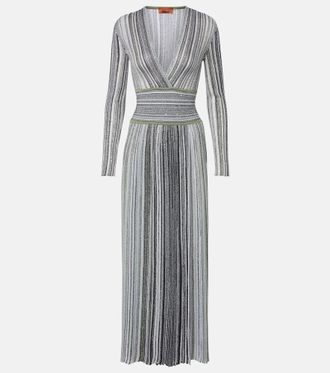 Missoni Striped lam&eacute; maxi dress