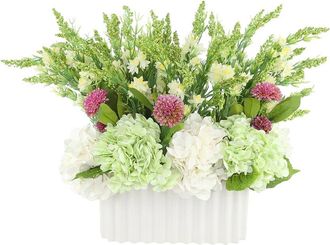 Creative Displays Inc. Handmade Faux Hydrangea & Heather Centerpiece