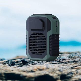 OEM Ventilador De Refrigeraci&oacute;n Usb Para Exteriores 4 En 1, 3 Velocidades, Potente Flujo De Aire, Color Verde