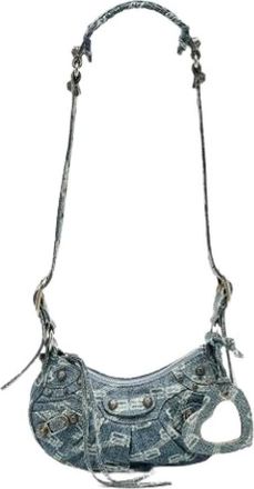 Balenciaga Pre-owned Vintage Denim Schoudertas - Dames - Vintage Schoudertas - Blauw - ONE Size - Denim - Vintage