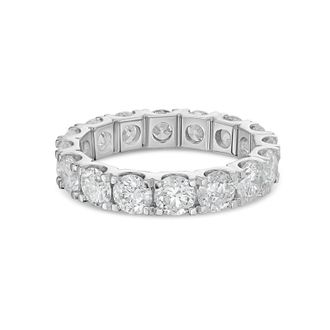 Diana M. Jewels 14kt white gold 2.00 cts round lab grown diamond eternity band in U-prong setting