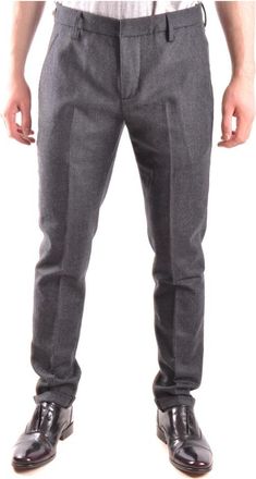 Dondup Grijze Gemarmerde Zakelijke Pantalon - Heren - Nette broeken - Grijs - W29 - Wol - Broeken