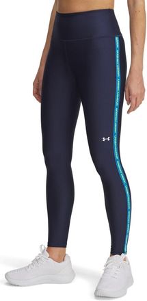 Under Armour Trainingstights UNDER ARMOUR, Damen, Gr. XXL, N-Gr, gelb (washed navy, high vis gelb, wei&szlig;), Obermaterial: 87% Polyester, 13% Elasthan, Hosen Training