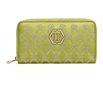 Philipp Plein Accessoires, Dames, Groen, ONE Size, Leer, Portemonnee met rits