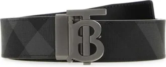Burberry TB 35Mm Plaque Belt - male - Burberry - Belts - Black - 95 CM - Accessories
