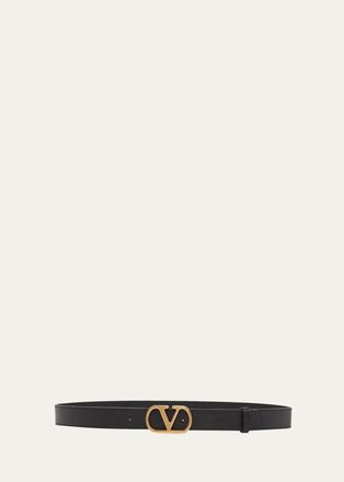 Valentino Garavani VLogo Signature Cut-to-Size Leather Belt, 30MM