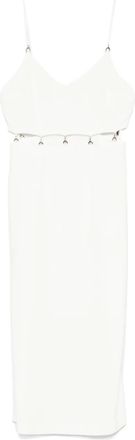 Patrizia Pepe Abito midi con placca logo - Bianco