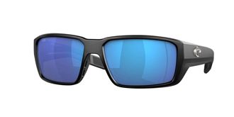 Costa Mens Fantail Pro Sunglasses In Matte Black/blue Mirror 580G