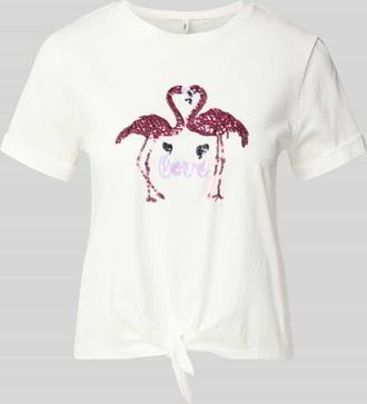 Only Regular Fit T-Shirt aus reiner Baumwolle Modell DORA LIFE in Weiss, Gr&ouml;&szlig;e XL