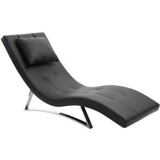 Miliboo Chaise Longue Dise&ntilde;o Negro Monaco