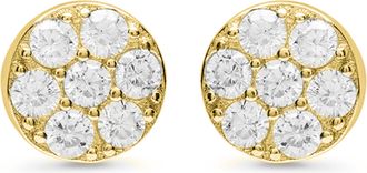 Luxenter 925 sterling zilveren oorbellen met briljante zirkonia rhodiumafwerking - cirkel