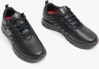 Skechers Work 76576ec Sure Track Erath Sr Womens Occupational Shoes Black Leather - Size UK 2
