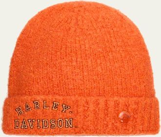 God's True Cashmere x Harley-Davidson Mens Boucle Cashmere Beanie