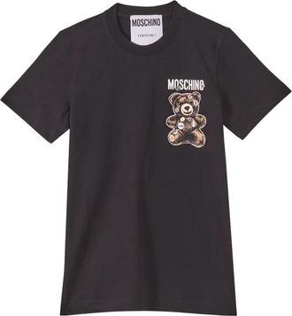 Moschino Adrian Bear T-Shirt - Dames - T-shirts - Zwart - XS - Katoen - Tops