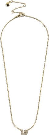 BaubleBar Varsity Number Custom Necklace in Gold/Clear at Nordstrom