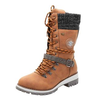 Generic Womens Knee High Boots Lace Up Winter Snow Boots Faux Fur Lined Waterproof Non Slip Comfort Outdoor Trekking Hiking Shoes Wide Fit Walking Boot Daily 