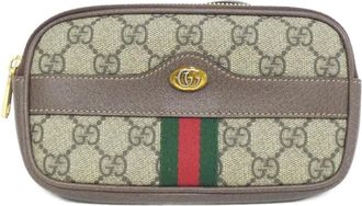 Gucci Beige Brown Gg Supreme Fanny Pack (Pre-Owned)